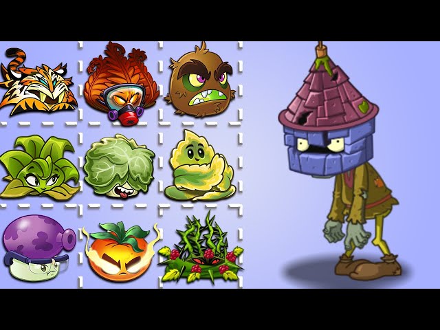 PvZ 2 9.6.1 How Many Plant Can Defeat Castlehead Zombie With 1 Power Up ?