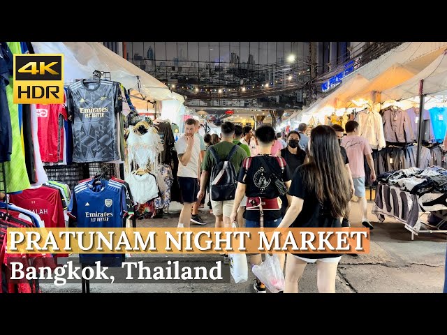 [BANGKOK] Pratunam Night Market "Shop Many Clothes At Night" | Thailand [4K HDR Walk Around]