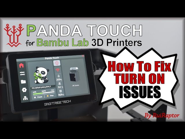 BTT Panda Touch 👉 HOW TO FIX Turn On Issues