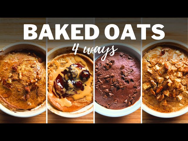 BLENDED BAKED OATS » 4 Flavours for Easy & Healthy Breakfast | Recipes for Air Fryer or Oven