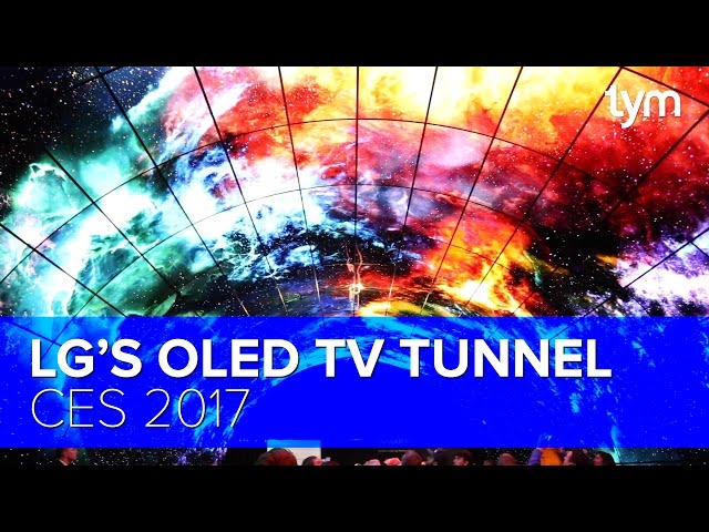 LG's Tunnel of OLED TVs at CES 2017