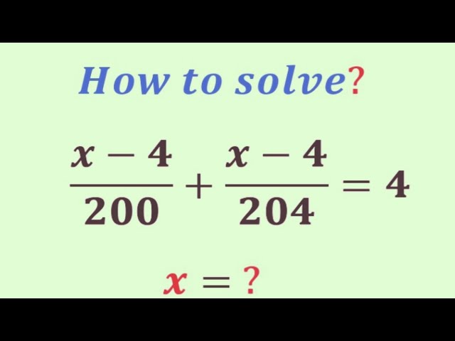 A Nice math algebra  rational problem | Olympiad question | x=?