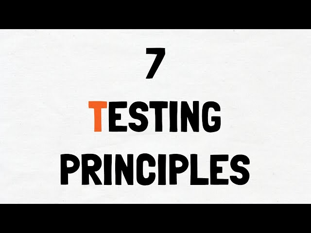 What are the 7 Testing principles?