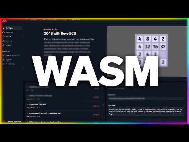 Building WASM web UI with Rust