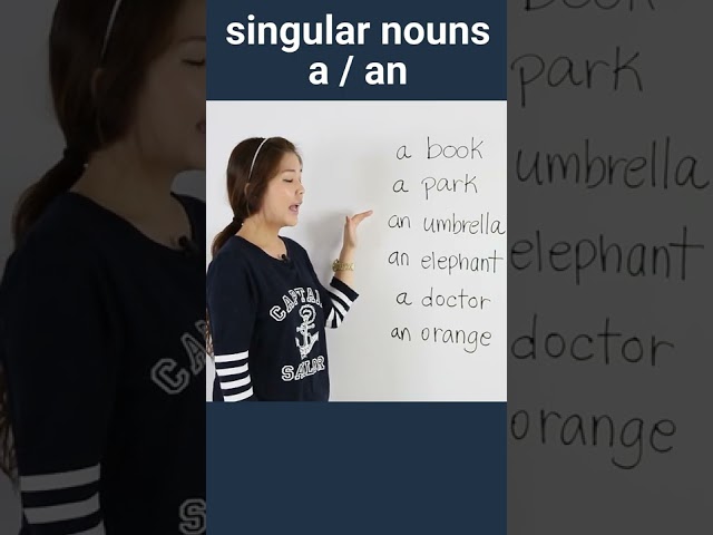 Singular Nouns with a / an | Learn English Grammar with Esther #Shorts