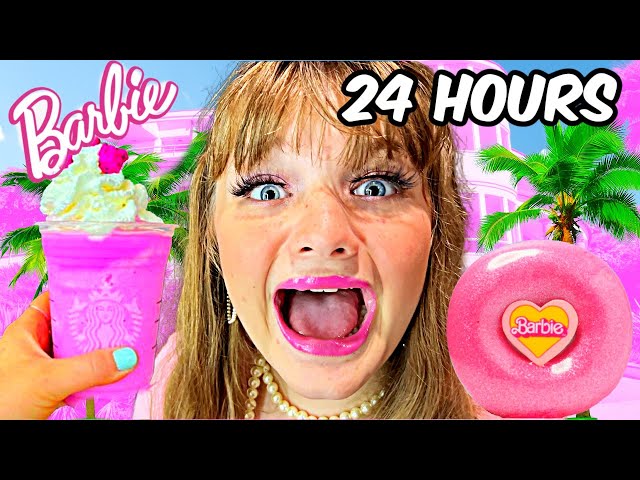 EATING ONLY BARBIE FOODS for 24 HOURS!!