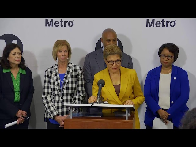 Watch Live: LA mayor discusses Metro safety