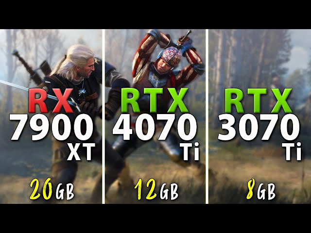 RTX 4070 Ti vs RX 7900 XT vs RTX 3070 Ti // Test in 10 Games | Rasterization, 4K