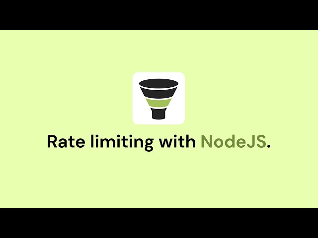 Rate limiting APIs in NodeJS
