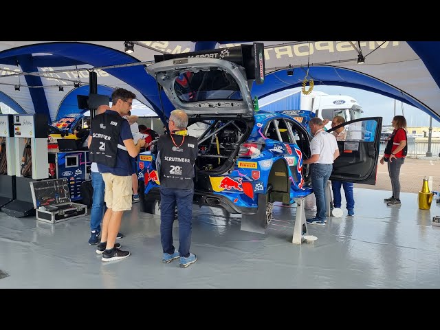 WRC Rally Italia Sardegna 2023 M-Sport gets visit from rally scrutineers - Wed Service Park