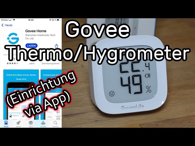GoveeLife WLAN Hygrometer Thermometer H5103 mit WLAN verbinden und mit der Govee Home App einrichten