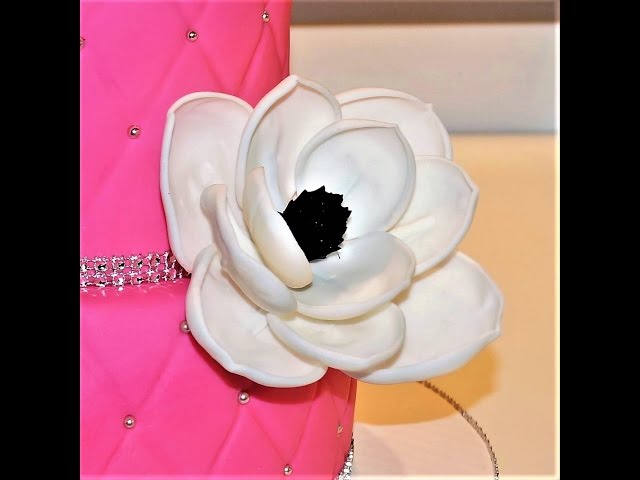 Cake decorating tutorials | how to make a fondant magnolia flower | Sugarella Sweets