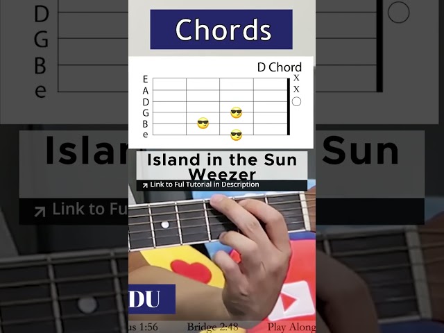 Island in the Sun - Weezer - Guitar Tutorial #guitartutorial #chords #guitarlesson