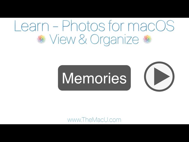 How to work with Memories in the Mac Photos App!