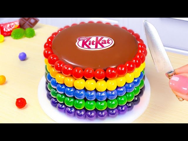 Fancy Miniature Rainbow Chocolate Cake Decorating | The First Special Miniature Rainbow Cake Recipe