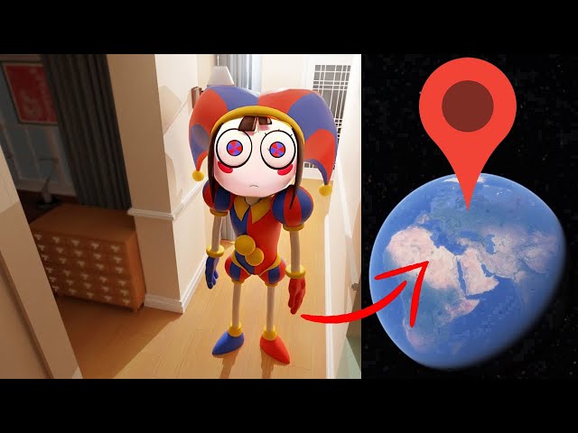Pomni Breaks Into Your House - The Amazing Digital Circus on Google Earth!
