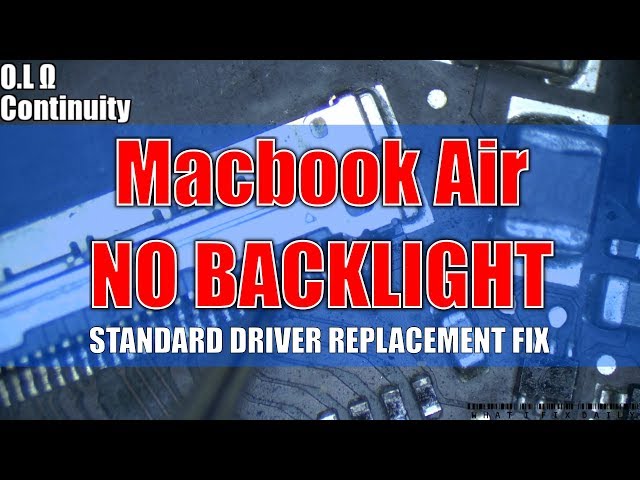 Macbook Air 820-3437 Backlight failure fix.  Component level repair