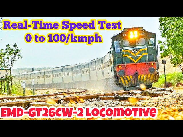 Real Time Speed Test for 0 to 100/kmph on EMD GT26CW-2 Locomotive | HGMU30