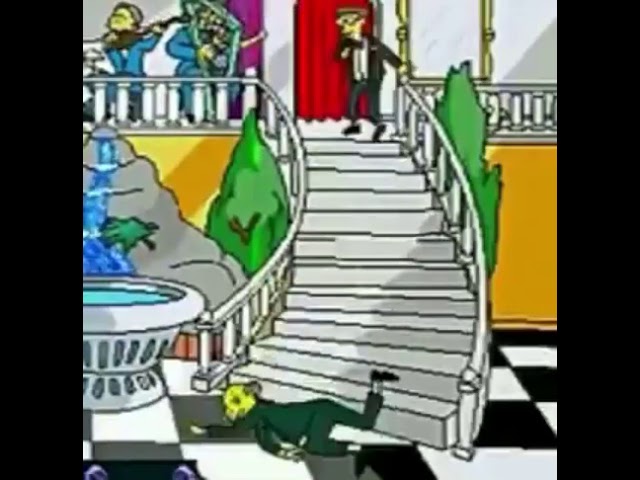 mr burns falls down the stairs and dies