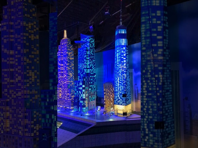 Illuminated LEGO NYC Manhattan Skyline at LEGOLAND Discovery Centre New Jersey #lego