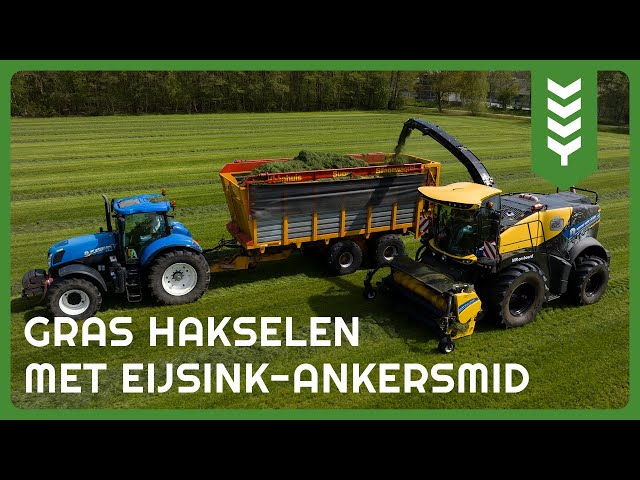Eijsink-Ankersmid met de New Holland FR650 in het gras