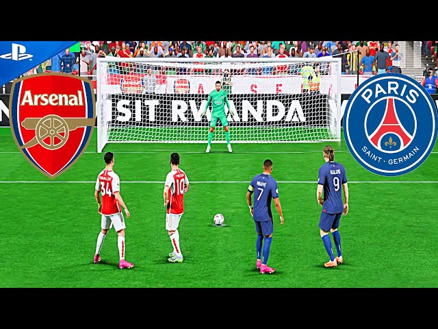 Ronaldo,Messi VS Mbappe,Haaland,Neymar | Arsenal VS PSG Penalty Shootout | FIFA 24 PS5 4k