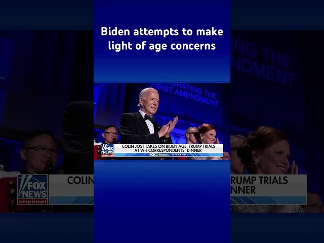 Colin Jost takes on Biden’s age, Trump trials at WH correspondents’ dinner #shorts