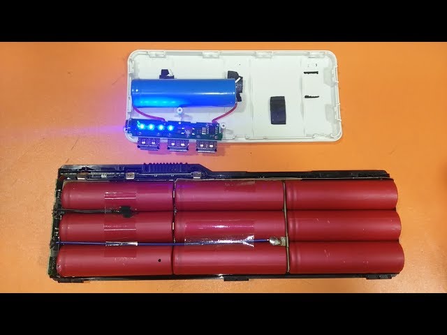 How to Make a 20000 mAh Power Bank from Scrap Laptop Battery Homemade, electronics