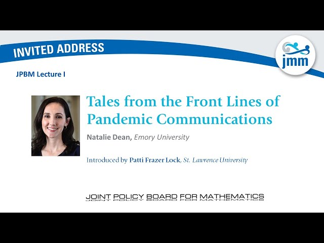 Natalie Dean "Tales from the Front Lines of Pandemic Communications"
