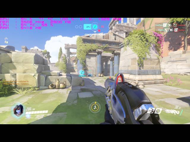 Overwatch (PC) 200% Resolution Scale with FPS Counter Nvidia GTX 980 i5  4670k - TheDonnerGman