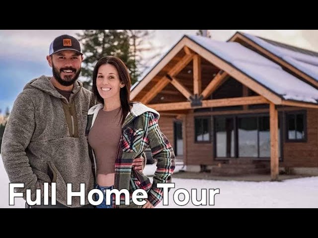 Welcome Inside Our DIY Concrete Log Cabin | Full Home Tour!
