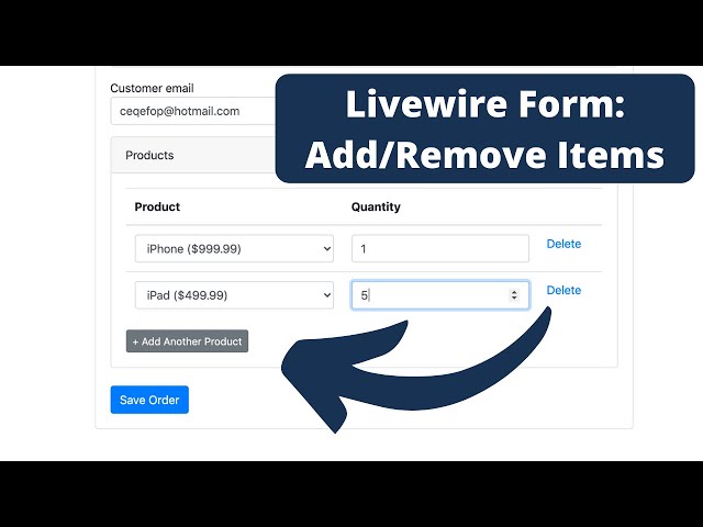 [Live-coding] Laravel Livewire: Parent-Child Form Example