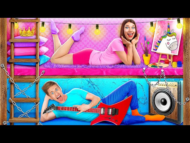 Secret Rooms Under The Bed | 24 Hours Challenge by Multi DO Fun Challenge
