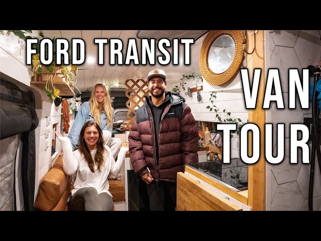 Ford Transit Camper Van Tour With A Unique Layout and Built for Winter Van Life