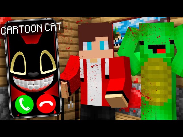 Scary CARTOON CAT.EXE hide in JJ and Mikey house! Challenge from Maizen!