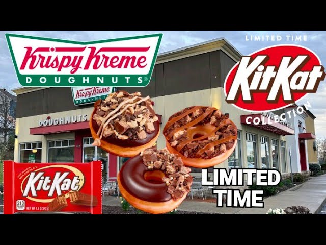 Krispy Kreme NEW Kit Kat Collection Doughnuts Review (Limited Time)