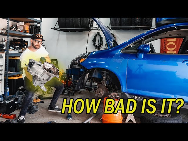 Removing the Damaged GD3 Honda Fit Transmission!