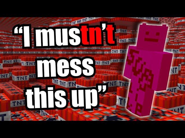 Minecraft, but if I say "TNT" it replaces all blocks with TNT...