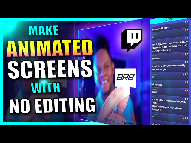 How to make an ANIMATED BRB screen for Twitch (Without Editing Software) OBS Studio / Streamlabs OBS