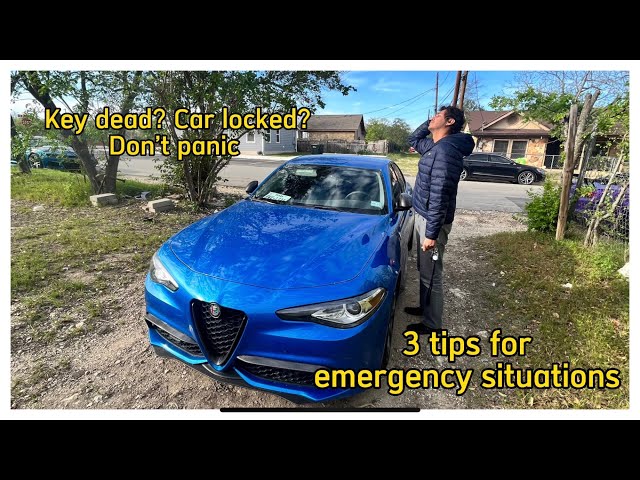 Alfa Romeo Giulia/Stelvio 3 common emergency problems quick fixes (dead key fob locked fuel door)