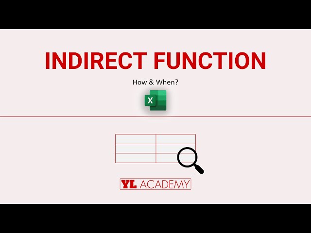 How to use INDIRECT Function in Excel | Excel Function