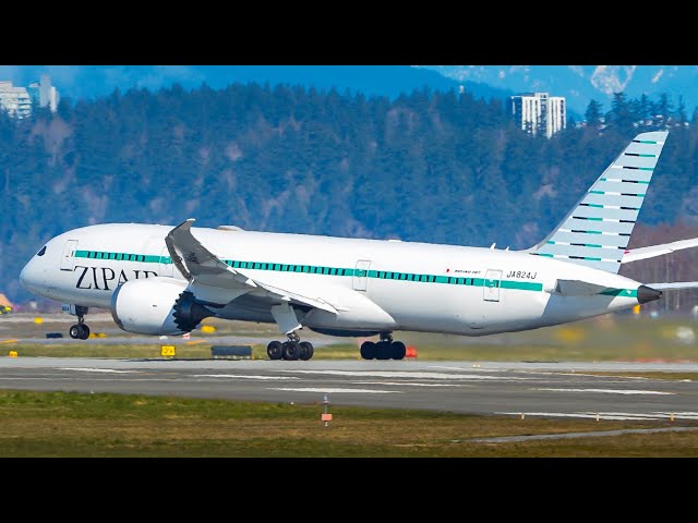(4K/60FPS) Zipair Arrival & Departure at Vancouver YVR