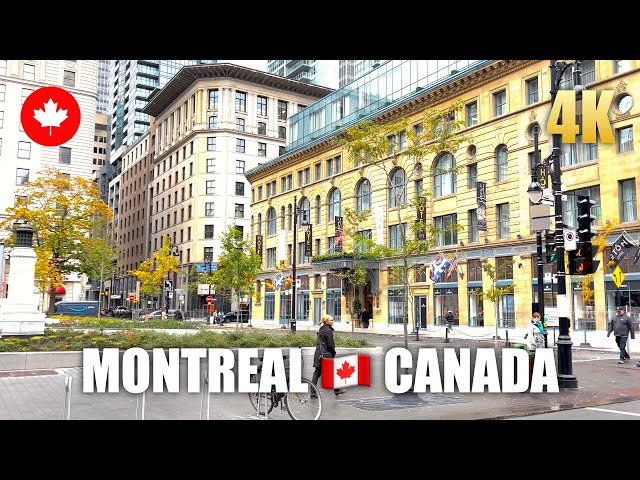 Montreal 🇨🇦 Canada Rainy Walking Tour (Ultra HD 4K 60 PFS) Amazing City Virtual Tour in Authum 2022