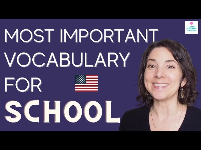 ENGLISH VOCABULARY FOR SCHOOL: How to talk in English at school