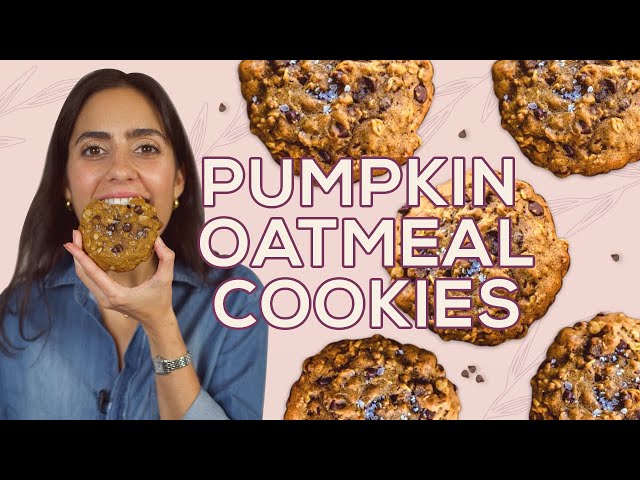 Pumpkin Oatmeal Chocolate Chip Cookies - Two Spoons