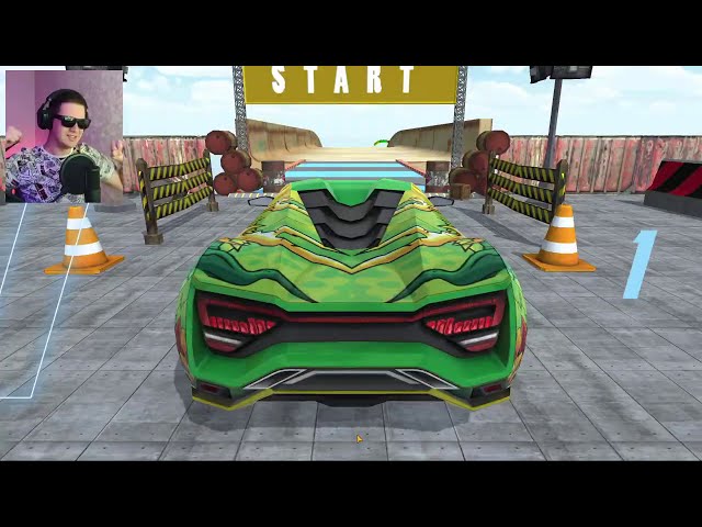 Lamborgini Mega Ramp Car Stunts Racing 3D - stunts racing level 1-3 (android and ios gameplay)