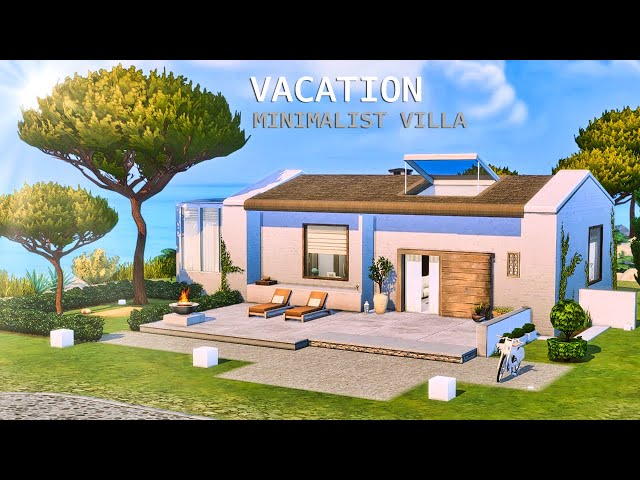 Vacation Minimalist Villa | No CC | The Sims 4 | Stop Motion