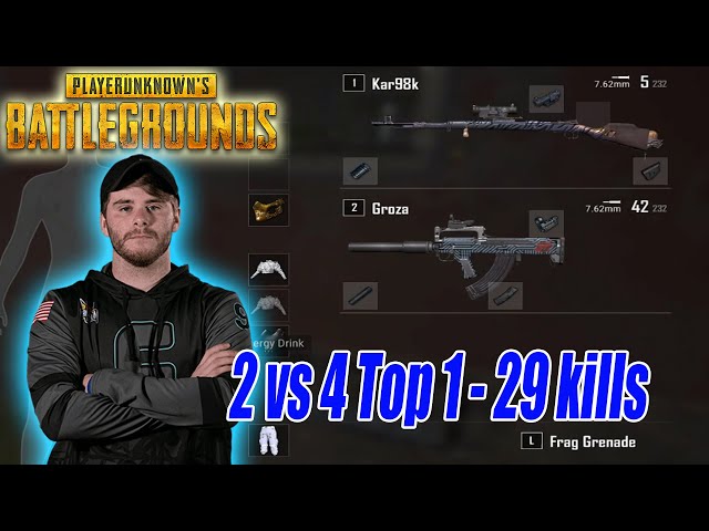 Shrimzy, Hwinn |29 Kills| Top 1 2-man-Squad (2 vs 4 - Erangel)