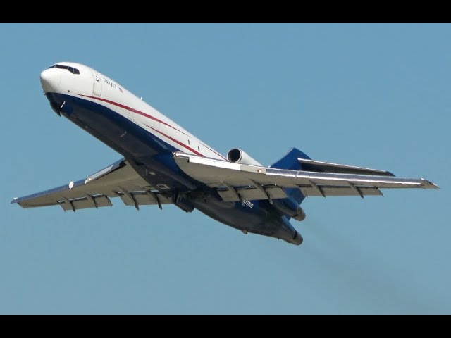 USA Jet 727-200 take off, YIP