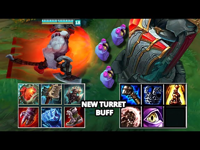 SION WITH NEW BUFF vs TURRET FULL BUILD FIGHTS & Best Moments!